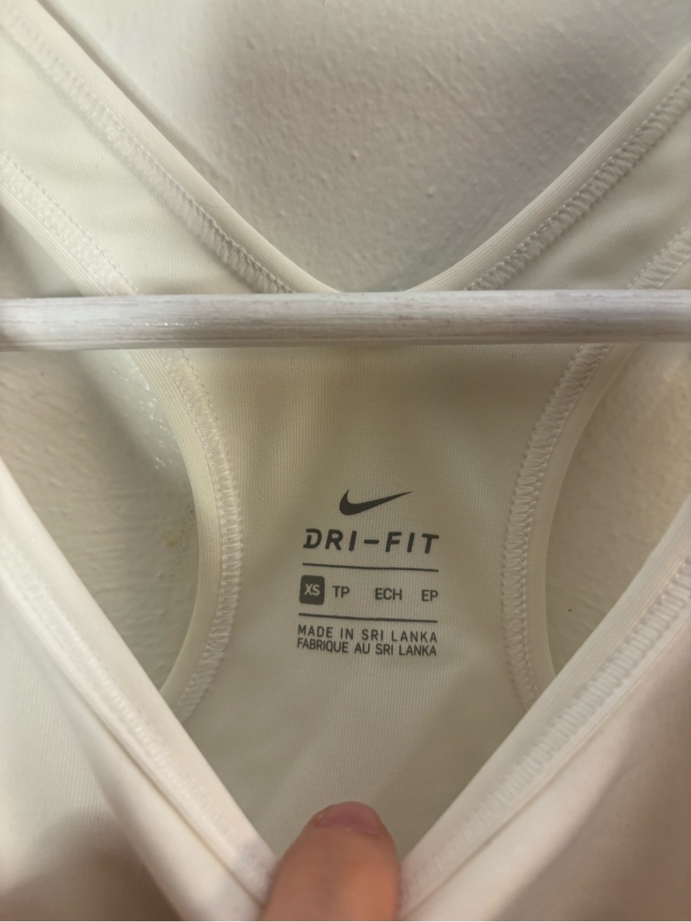 Nike Dri-Fit White Sports Bra Size XS - Picture 3 of 7